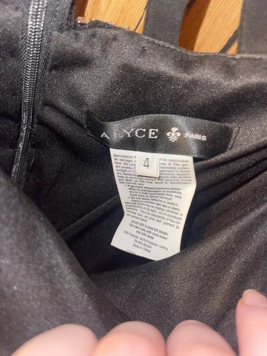 Alyce Paris Black Beaded Two Piece Prom Gown Open Back Halter 4 Rare Formal - Picture 7 of 11